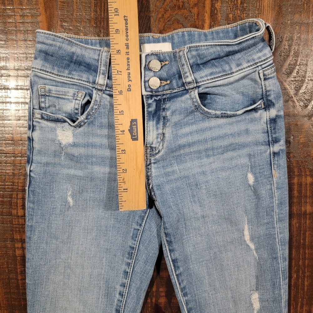 BKE Youth Jeans Girls Sz 12 Light Wash Flare Stretch - Picture 3 of 9